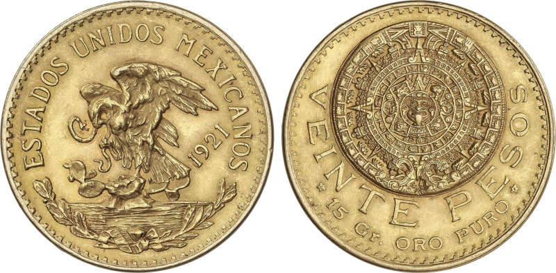 World Coins
20 Pesos. 1921. 16,63 grs. AU. Calendario Azteca. Fr-171; KM-478. E...