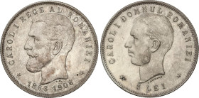 World Coins
5 Lei. 1906. CAROL I. 24,97 grs. AR. (Leves rayitas). Bonita ligera pátina irisada. ESCASA. KM-35. EBC-.