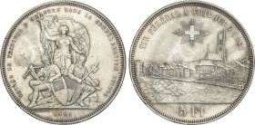 World Coins
5 Francs. 1881. FESTIVAL DE TIRO. FRIBOURG. 24,8 grs. AR. KM-S15. MBC+.