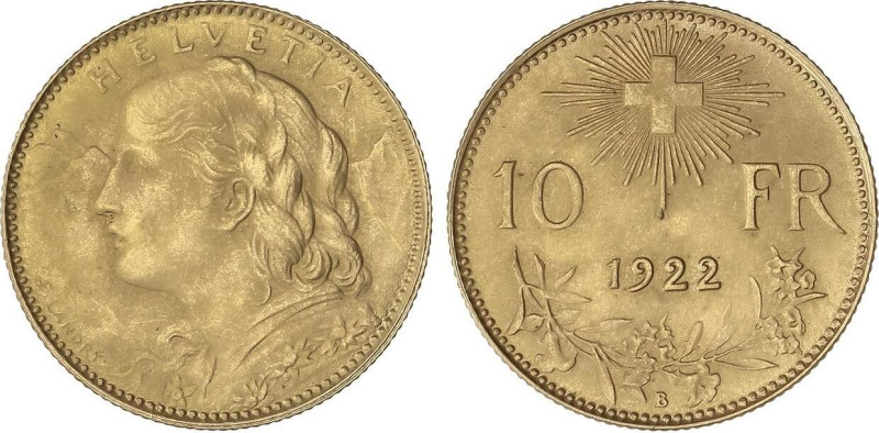 World Coins
10 Francs. 1922-B. BERNA. 3,22 grs. AU. (Acuñación algo floja). Fr-...