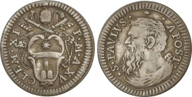 World Coins
Grosso. (1714). CLEMENTE XI. 1,2 grs. AR. Año XV. Pátina. KM-754. MBC/MBC+.