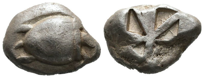 Silver( 11.80 gr 20 mm) ISLANDS OFF ATTICA. Aegina. Stater (Circa 525-480 BC).