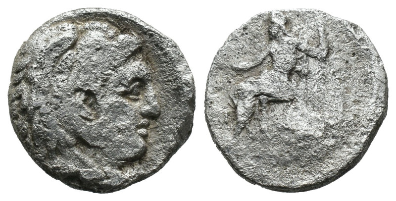 Silver 2.01 gr 13 mm Kings of Macedon. Uncertain mint. Alexander III "the Great"...