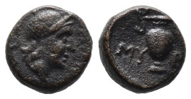 Bronze 1.07 gr 9 mm AEOLIS. Myrina. Circa 3rd-2nd century BC
