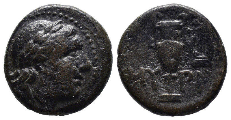 Bronze 8.80 gr 17 mm AEOLIS. Myrina. Circa 3rd-2nd century BC