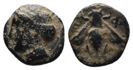 Bronze 0.96 gr 11 mm IONIE, EPHESE, AE bronze, 305-288