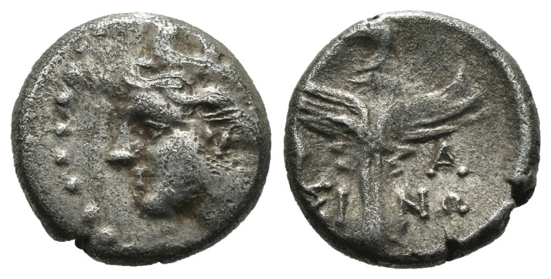 Silver 1.82 gr 13 mm Paphlagonia, Sinope AR Aiginetic Hemidrachm.