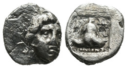 Silver 1.11 gr 12 mm Islands off Caria. Rhodos circa 408-390 BC. Hemiobol