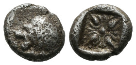 Silver 1.24 gr 10 mm IONIA, Miletos. ca. 480-450 BC. AR Obol