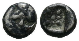 Silver 0.84 gr 9 mm IONIA, Miletos. ca. 480-450 BC. AR Obol