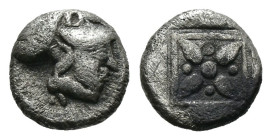 Silver 0.40 gr 8 mm IONIA, Miletos. ca. 480-450 BC. AR Obol