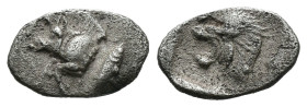 Silver 0.36 gr 11 mm MYSIA. Kyzikos. (Circa 450-400 BC). AR Hemiobol.