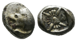 Silver 0.95 gr 10 mm IONIA, Miletos. ca. 480-450 BC. AR Obol