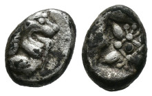 Silver 0.89 gr 10 mm IONIA, Miletos. ca. 480-450 BC. AR Obol
