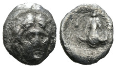 Silver 1.37 gr 13 mm Islands off Caria. Rhodos circa 408-390 BC. Hemiobol