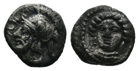 Silver 0.68 gr 10 mm CILICIA, Tarsos.
Time of Pharnabazos and Datames,
Circa 380-370 BC. Obol