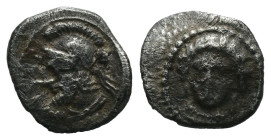 Silver 0.70 gr 11 mm CILICIA, Tarsos.
Time of Pharnabazos and Datames,
Circa 380-370 BC. Obol