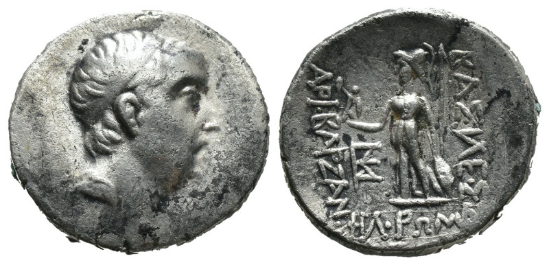 Silver 4.22 gr 17 mm Kings of Kappadokia, Ariobarzanes I AR Drachm.