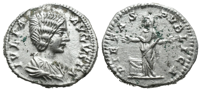 Silver 3. 53 gr 18 mm Julia Domna, Augusta, 193-217. Denarius Rome, 196-211.