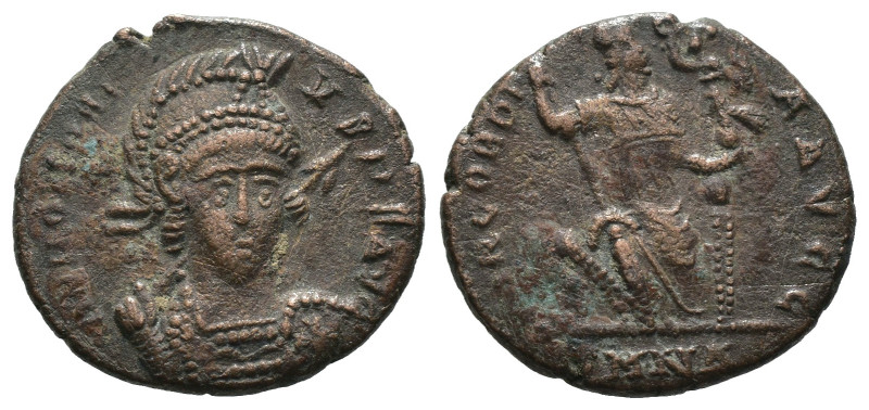 Bronze 2.73 gr 18 mm Honorius Ae.Nummus. AD 393-423.