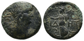 Bronze 4.65 gr 17 mm PAMPHYLIA, Side. Nero. AD 54-68. Æ