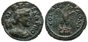 Bronze 5.15 gr 21 mm TROAS. Alexandreia. Pseudo-autonomous. Time of Gallienus (260-268). Ae.
Obv: COL TRO AV.
Turreted and draped bust of Tyche right;...