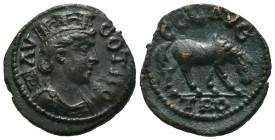 Bronze 5.45 gr 22 mm Troas. Alexandreia. Pseudo-autonomous issue Time of Gallienus, circa AD 253-268.. AV CO TRO, turreted and draped bust of Tyche ri...