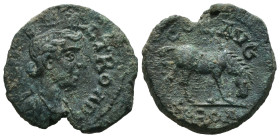 Bronze 5.53 gr 20 mm Troas. Alexandreia. Pseudo-autonomous issue Time of Gallienus, circa AD 253-268.. AV CO TRO, turreted and draped bust of Tyche ri...