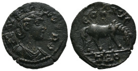 Bronze 5.61 gr 22 mm Troas. Alexandreia. Pseudo-autonomous issue Time of Gallienus, circa AD 253-268.. AV CO TRO, turreted and draped bust of Tyche ri...