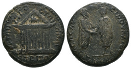 Bronze 12.51 gr 25 mm Cilicia
Tarsos
Marcus Aurelius (161-180)
 Jahr 182 = 163-164 n. Chr. Marcus Aurelius sowie Lucius Verus vis-à-vis im Handschlag ...
