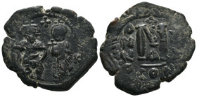 Bronze 12.17 gr 33 mm Byzantine coin

HERACLIUS, with HERACLIUS CONSTANTINE (610-641). Follis. Constantinople.