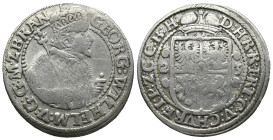 Silver 6.76 gr 30 mm
Medivial coin
Georg Wilhelm,1619-1640 .AR Ort ( 1/4 Taler)