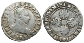 Silver 6.92 gr 30 mm

Medivial coin

FRANCE, Royal. Henri III, as King of France and Poland, 1574-1589. Demi-franc