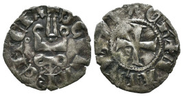 Silver 0.83 gr 18 mm
Frankish Greece-Achaea, Crusaders, Matilda (Mahaut, Maud) of Hainaut , AR Denier (1316-1321) , Clarenzia Mint, Crusader Coinage