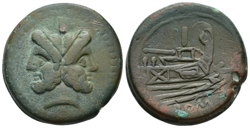 REPÚBLICA ROMANA. ACUÑACIONES ANÓNIMAS. As (c. 211 a. C.). AE 35,82 g. 34 mm. CR...