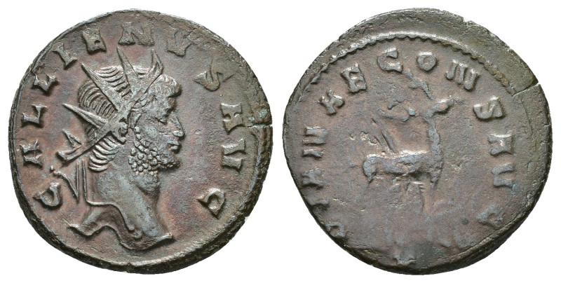 IMPERIO ROMANO. GALIENO. Antoniniano. Roma. R/ Ciervo a der.; DIANAE CONS. AVG. ...