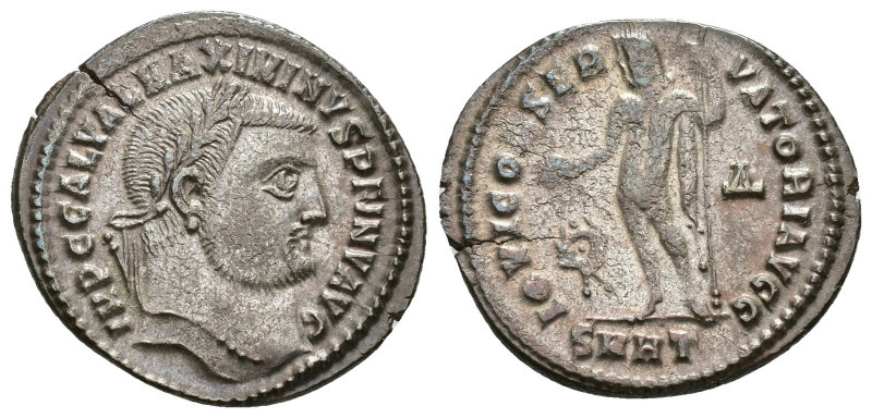 IMPERIO ROMANO. MAXIMINO II. Follis. Heraclea (312). R/ Júpiter a izq.; IOVI CON...