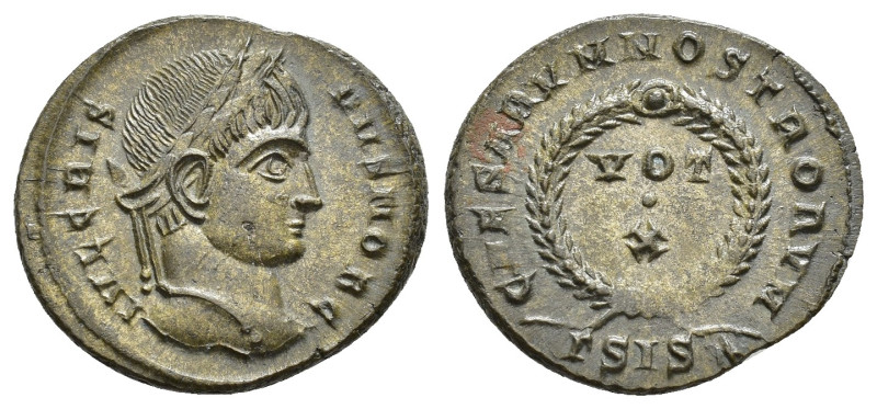 IMPERIO ROMANO. CRISPO. Follis. Siscia (320-321). A/ Cabeza laureada a der.; IVL...