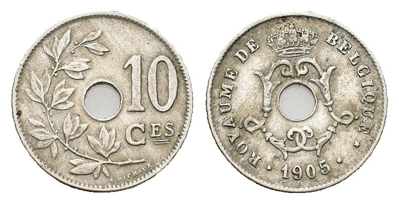 MONEDAS EXTRANJERAS. Lote de 4 monedas: Bélgica (5 francos, 1930 y 10 centimes 1...