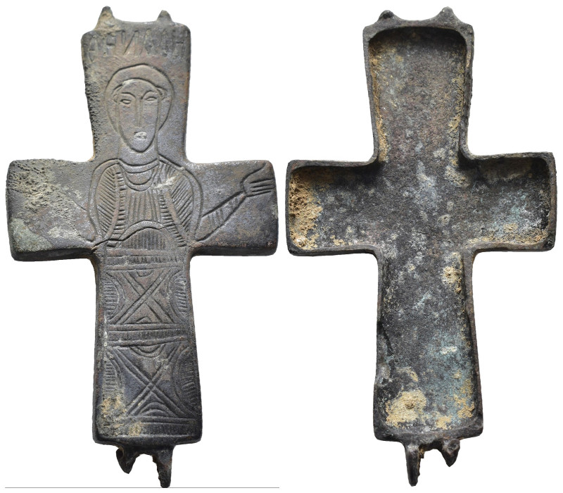 Weight 23.46 gr - Diameter 73 mm BYZANTINE EMPIRE.Cross.(8th-10th century).Ae. S...