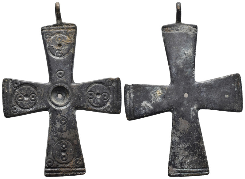 Weight 33.33 gr - Diameter 83 mm BYZANTINE EMPIRE.Cross.(8th-10th century).Ae. S...