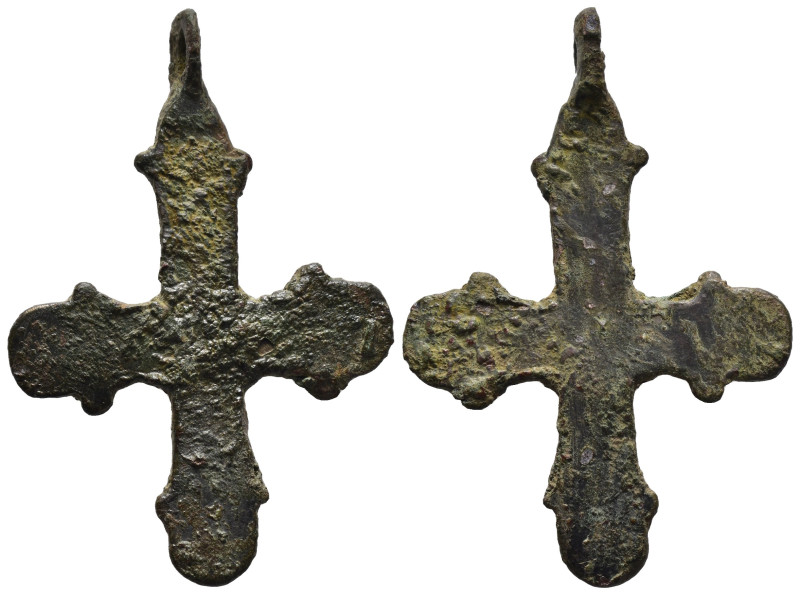 Weight 6.17 gr - Diameter 48 mm BYZANTINE EMPIRE.Cross.(8th-10th century).Ae. SO...