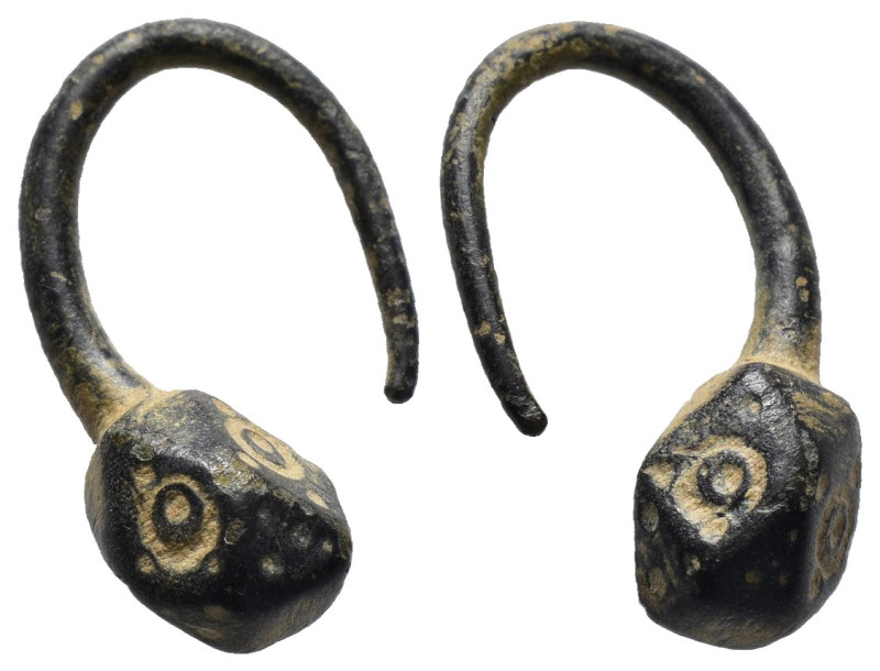 Weight 3.42 gr - Diameter 24 mm Roman Ancient Bronze Earring 1-3 century. SOLD A...