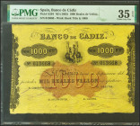 1000 Reales. Sin fecha. Emisión III. (Edifil 2021: 81, Pick: S294). Apresto original. MBC+. Encapusulado PMG35EPQ.