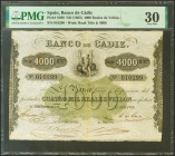4000 Reales. Sin fecha. Emisión III. (Edifil 2021: 83, Pick: S296). MBC+. Encapusulado PMG30.