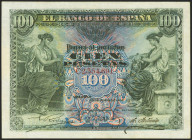 100 Pesetas. 30 de Junio de 1906. Serie C. (Edifil 2021: 313a). Conserva parte de su apresto original. EBC.