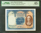 500 Pesetas. 24 de Julio de 1927. Sin serie, numeración anterior al 1602000 y con el sello GOBIERNO PROVISIONAL DE LA REPUBLICA / 14 ABRIL 1931. (Edif...