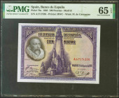 100 Pesetas. 15 de Agosto de 1928. Serie A. (Edifil 2021: 355a, Pick: 76a). Inusual en esta excepcional calidad y apresto original. SC. Encapsulado PM...