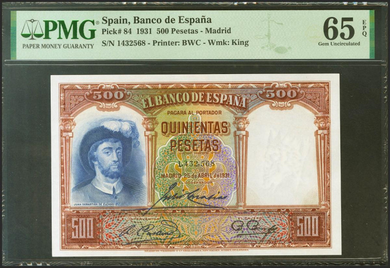 500 Pesetas. 25 de Abril de 1931. Sin serie. (Edifil 2021: 361, Pick: 84). Inusu...