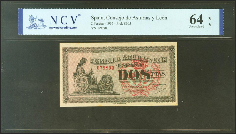 2 Pesetas. 1937. Asturias y León. Sin serie. (Edifil 2021: 398, Pick: S605). SC....